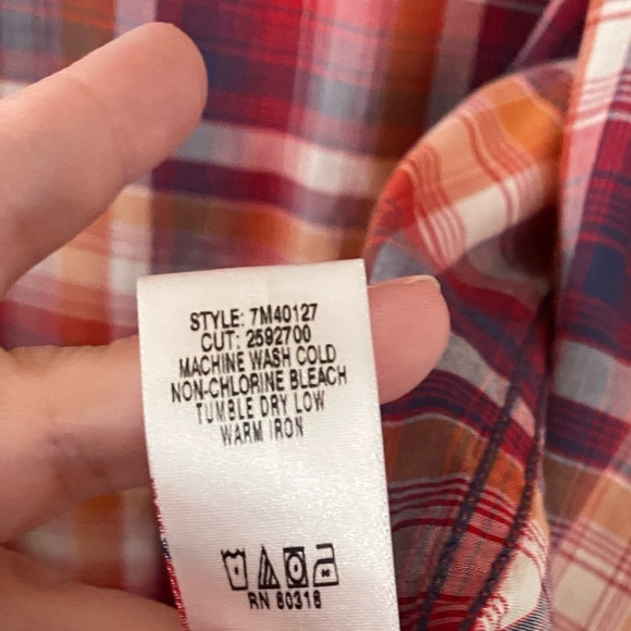 Lucky Brand Men’s Distinctive Western Red Button Down Shirt Size XL - Picture 4 of 11